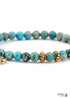 Boho Bracelet, Stretchy Bracelet, Blue and Brown Elephant Tibetan